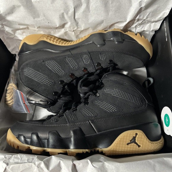 Nike Air Jordan 9 Retro Boot NRG Shoes Mens 10 AR4491-025 Black Gum Suede main image 5